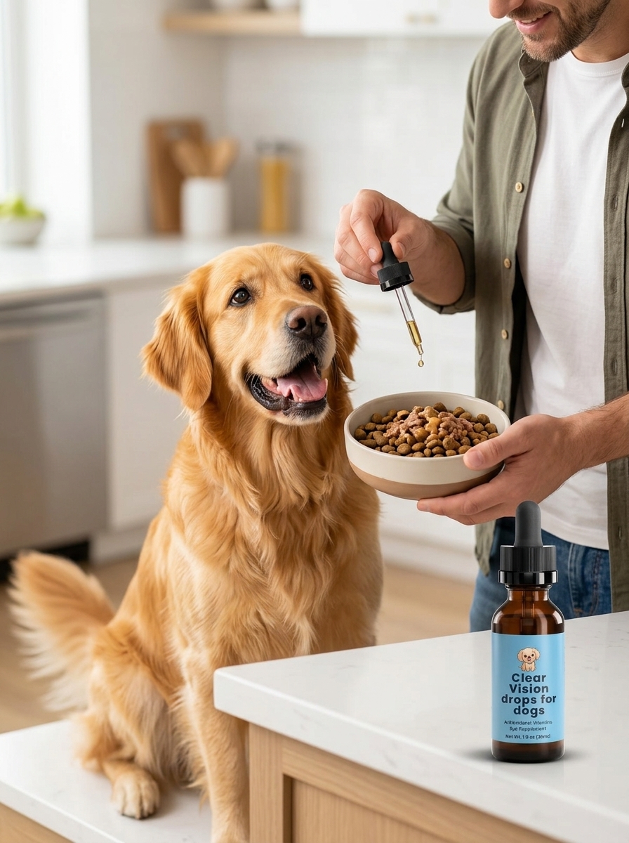 Dog enjoying food without stress
